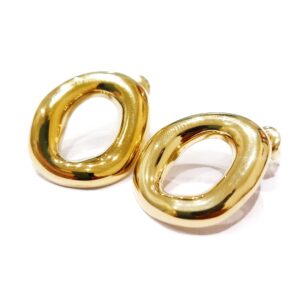 Orecchini ovali bombati (gialli)