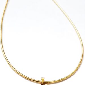 Girocollo semirigido con cuore pavè zirconi bianchi (gold)