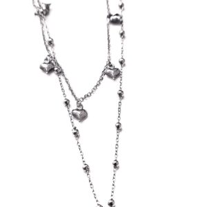 Collana Love doppia catena (silver)