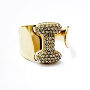 Anello regolabile lettera I (gold)