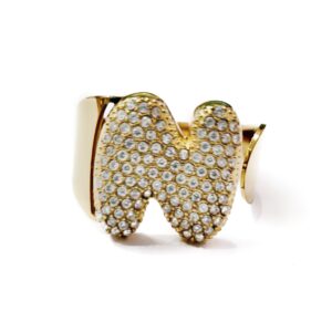 Anello regolabile lettera N (gold)