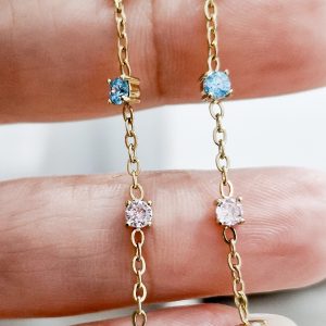 Orecchini cascata pastello (gold)