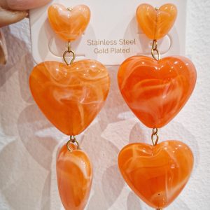 Orecchini collezione LOVE (arancio)