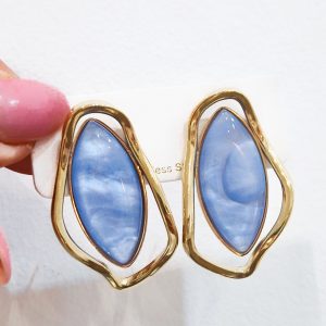 Orecchini fluidi azzurri