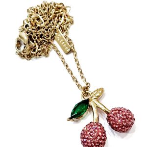 Collana ciliegie zirconi fucsia