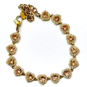 Bracciale tutto cuori champagne