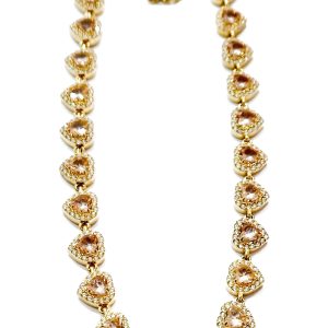 Collana tutto cuori champagne