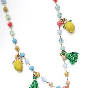 Collana limoni e nappine (collezione Sicily)