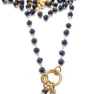 Collana charm limoni e nappina nera