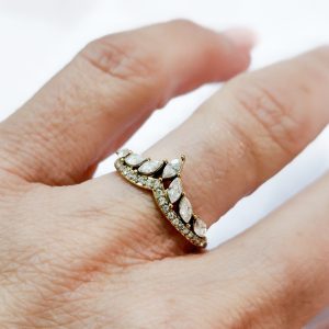 Anello navetta princess (gold)