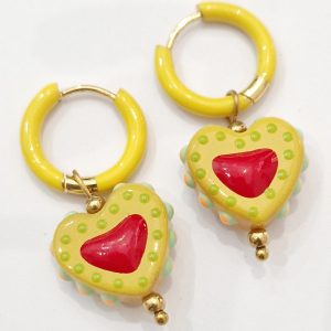 Orecchini cuore giallo (coll. Messico)