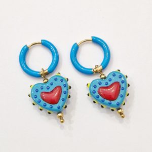Orecchini cuore blu (coll. Messico)