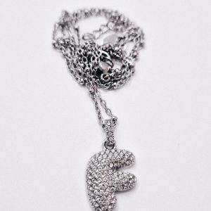 Collana lettera F (silver)