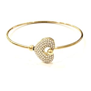 Bracciale cuore chiusura frontale (gold)