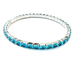 Bracciale elastico azzurro brillante (silver)
