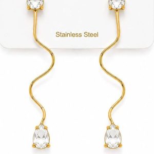 Orecchini Tornante bianco (gold)