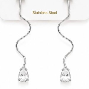 Orecchini Tornante bianchi (silver)