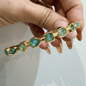 Bracciale petali pietre azzurre