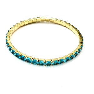 Bracciale elastico azzurro brillante (gold)