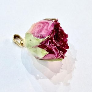 Ciondolo rosa rossa (mis. media)