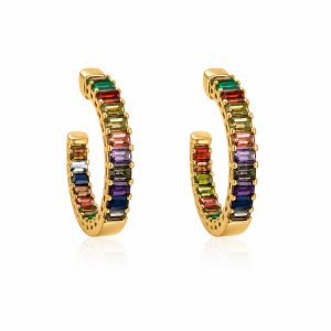 Orecchini Ovali in and out (multicolore)