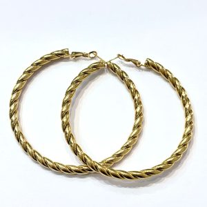 Orecchini cerchio big torchon (gold)