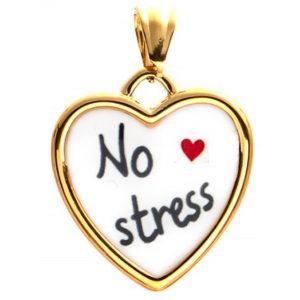 Ciondolo a cuore "No stress"