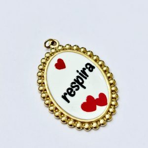 Ciondolo a cuore "Respira"