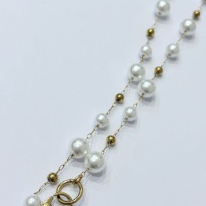 Collana perle e sfere (Cm. 43)