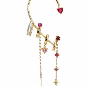 MONO Cuff cinque fori rosa/fucsia/ bianco (Gold)