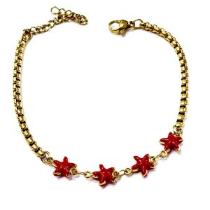 Bracciale quattro stelle marine rosse