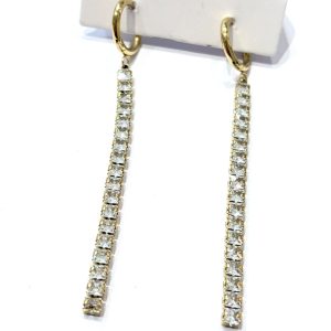 Orecchini Brillo pietre bianche (gold)