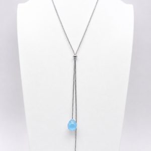 Collana sali scendi goccia azzurra (silver)
