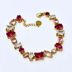 Bracciale Duchessa rosso/rosa/bianco