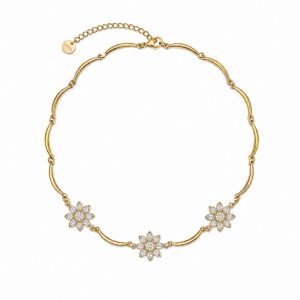 Collana Girasole Bianco (gold/silver)