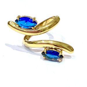 Anello Gemme blu (gold)