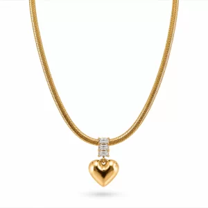 Collana Cuore Oro bombato (gold)