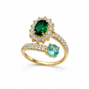 Anello Kate verde (gold)