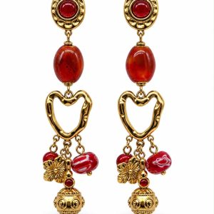 Orecchini Incanto rossi (gold)