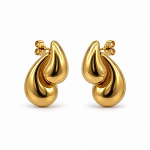 Orecchini doppia goccia (gold)